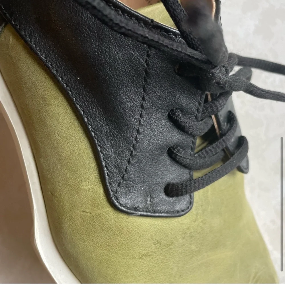 John Fluevog Future Angels Green Baldwin Derby Shoes | M7 - Picture 3 of 12